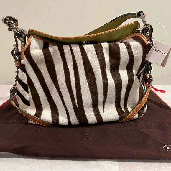Coach | Bags | Coach Calf Hair Zebra Print Shoulder Bag Rare
